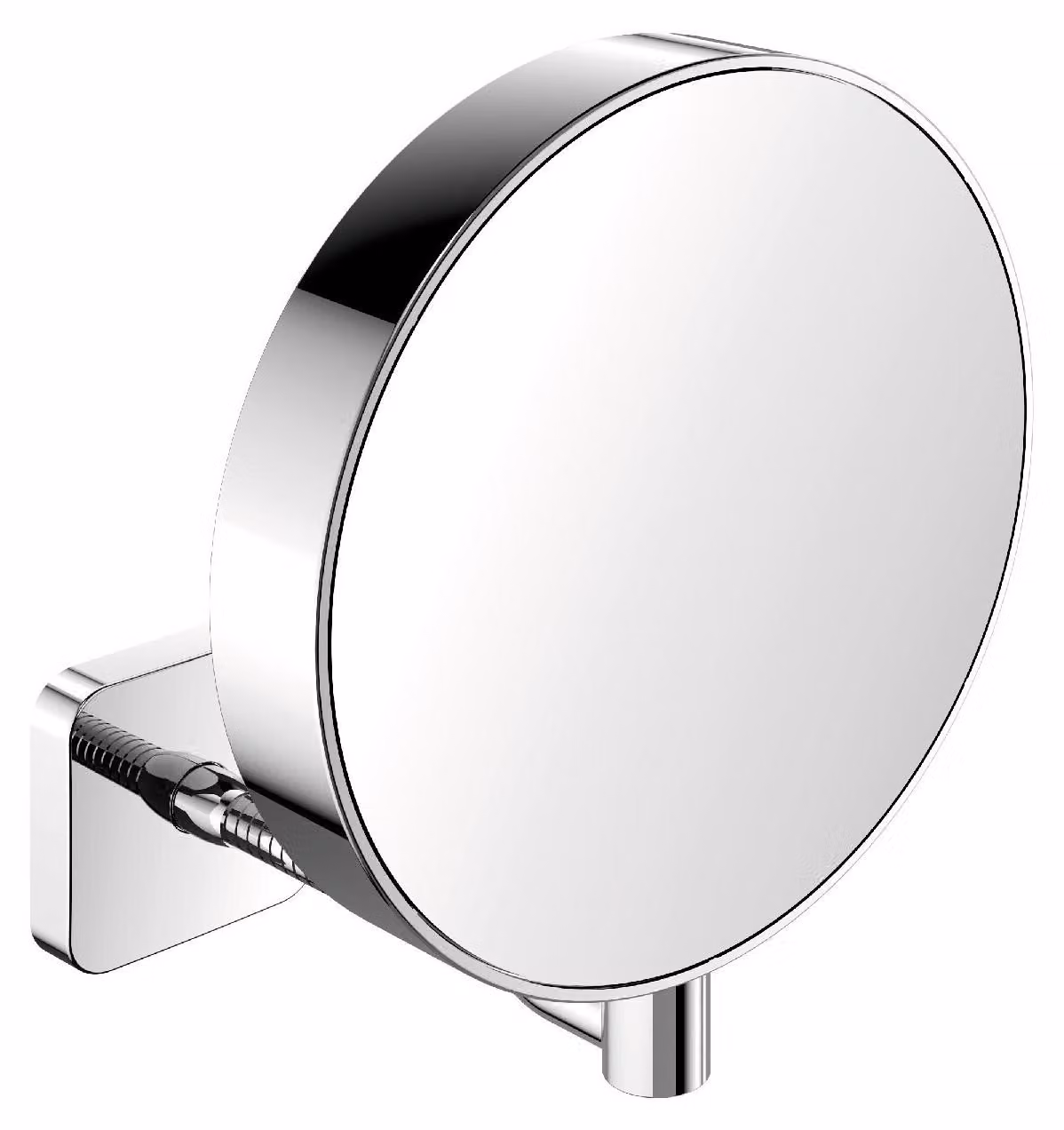 emco Miroir à raser et Miroir de soins de beauté réfléchissant des deux côtés, grossissement 3x et 7x, rond, non éclairé, 109500114, 109500114