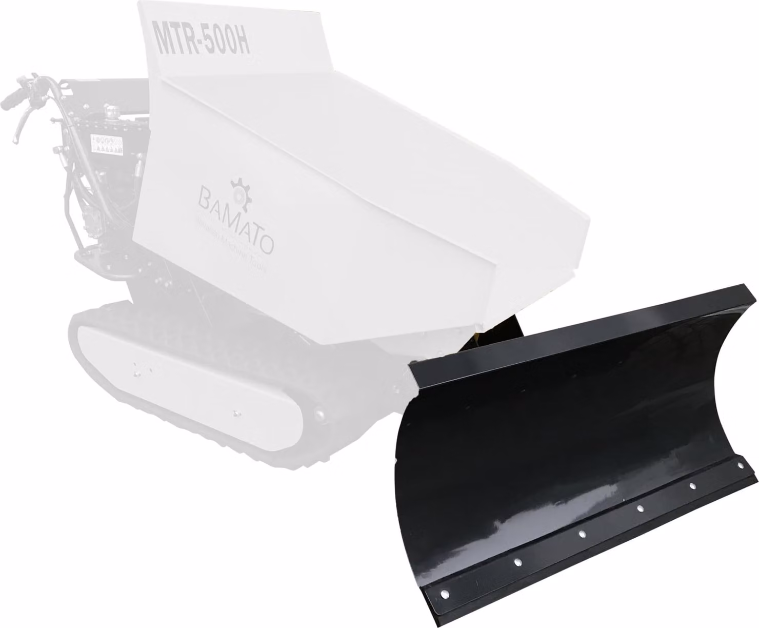 Lama da neve regolabile in altezza BAMATO per dumper cingolati MTR-500H e MTR-500PRO