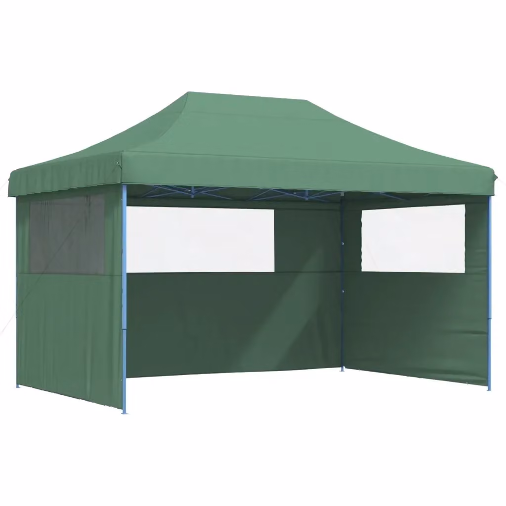 Tendone per feste pieghevole pop-up con 3 pareti vidaXL verde e blu L/P/H: 440 x 315 x 292 cm – 2
