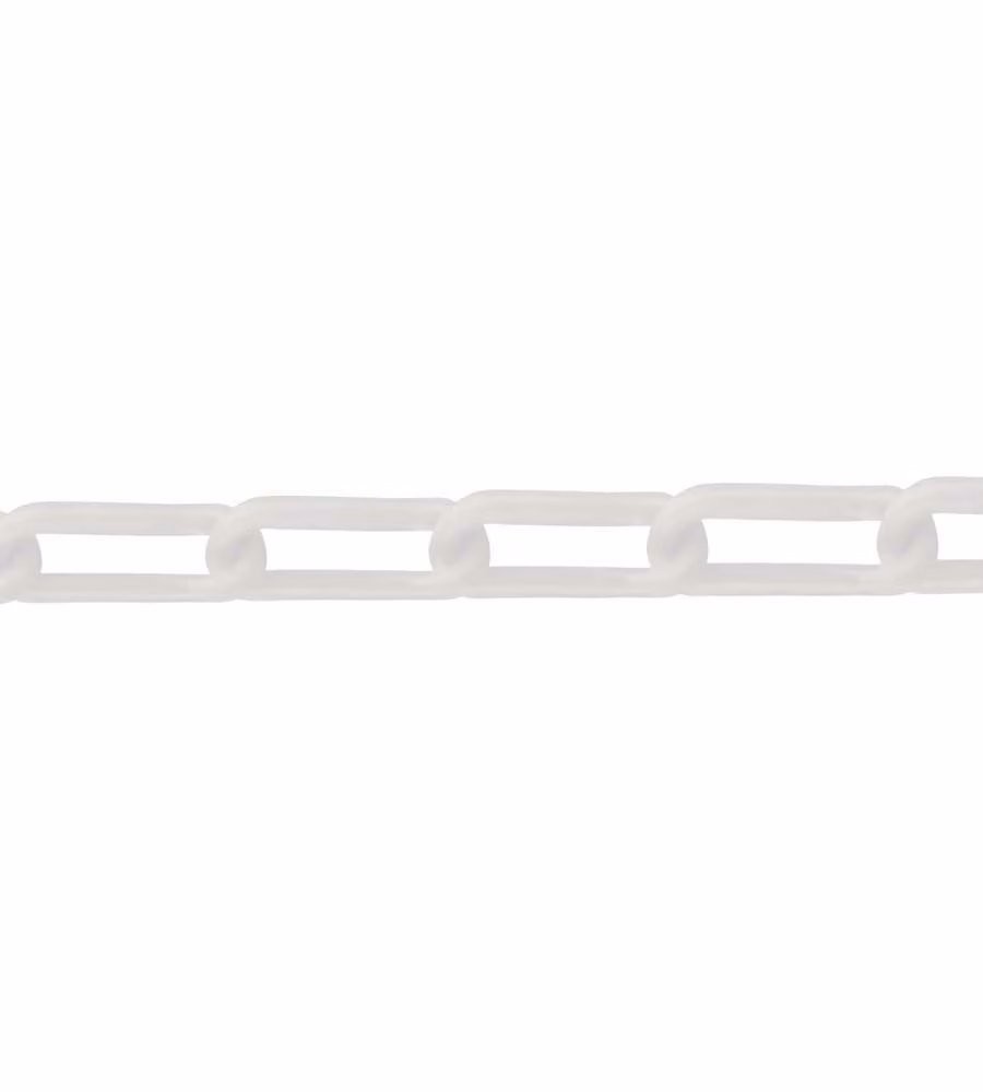 Catena in plastica  6 mm. bianco