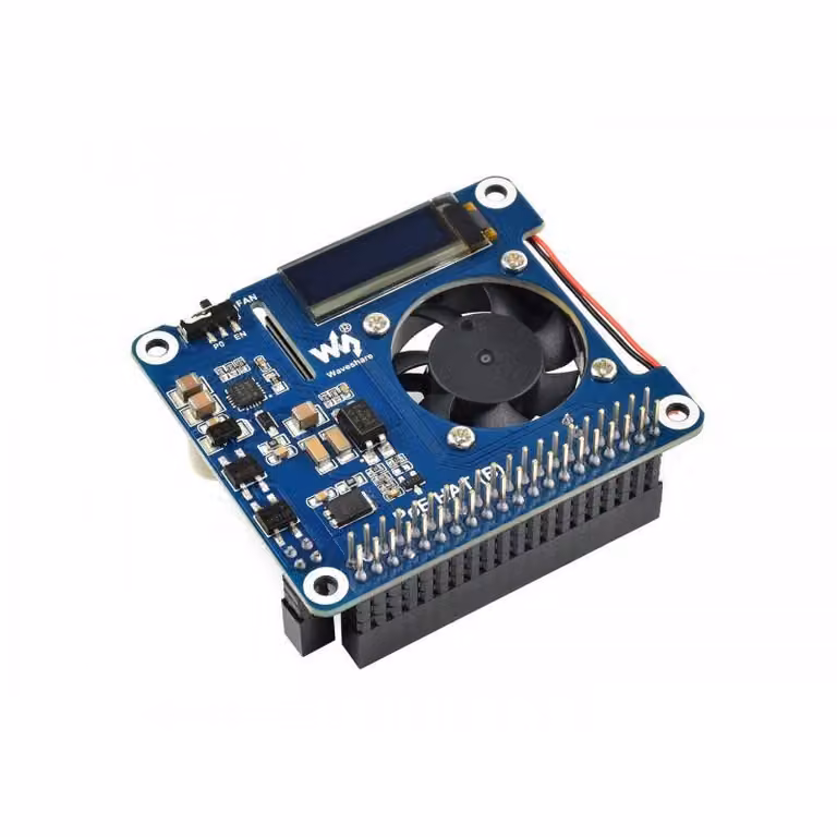 HAT Power over Ethernet (PoE) con display OLED per Raspberry Pi 4B e 3B+