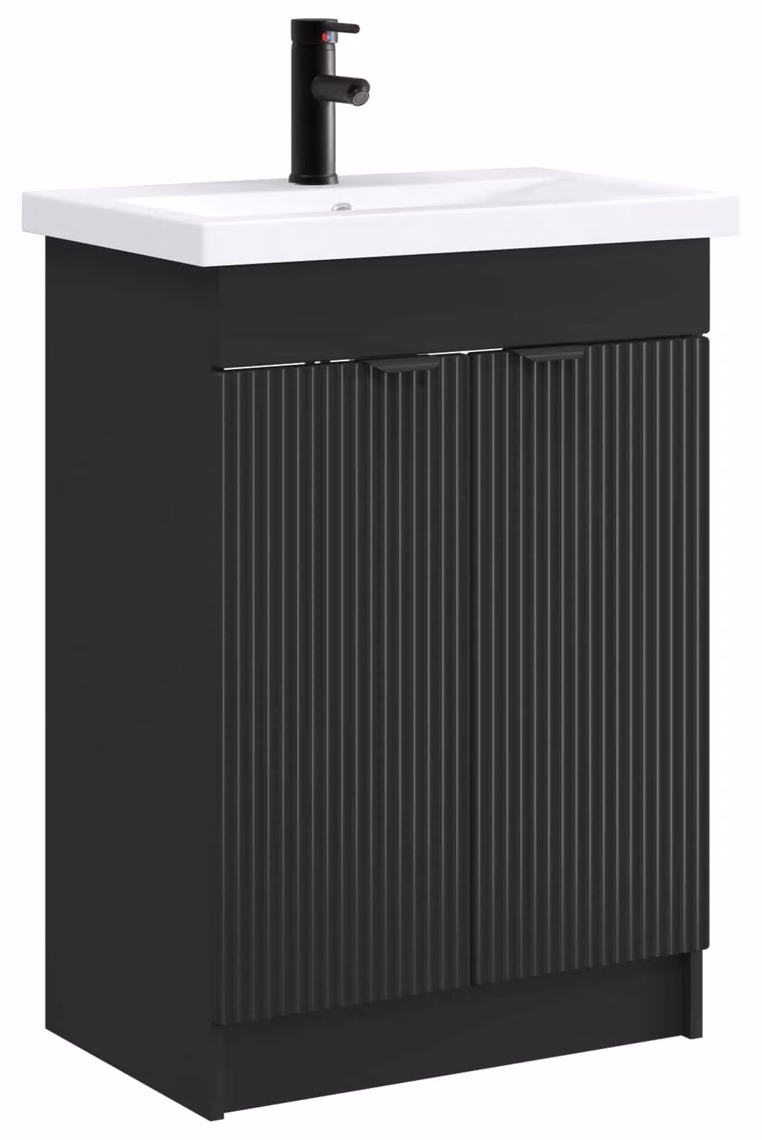 Set di mobili da bagno, colore nero, dimensioni 78,5 x 37,5 x 81 cm