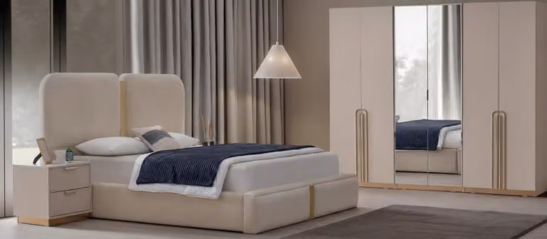 Set completo per camera da letto, composto da 5 elementi, per un'atmosfera elegante e raffinata
