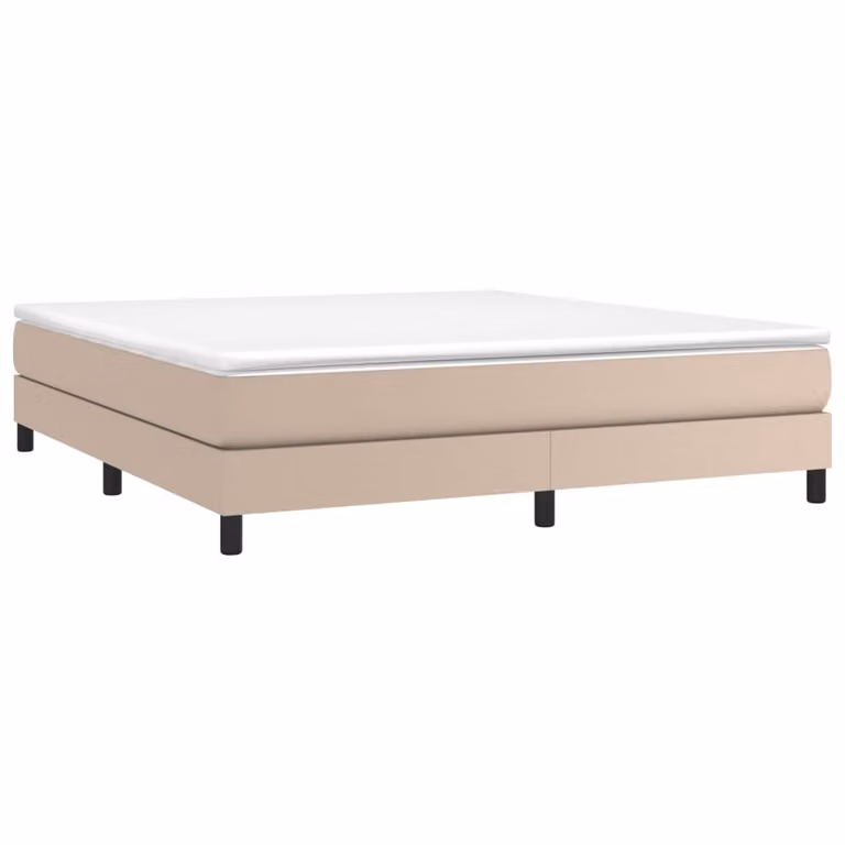 Giroletto a Molle con Materasso Cappuccino 180x200cm Pelle finta