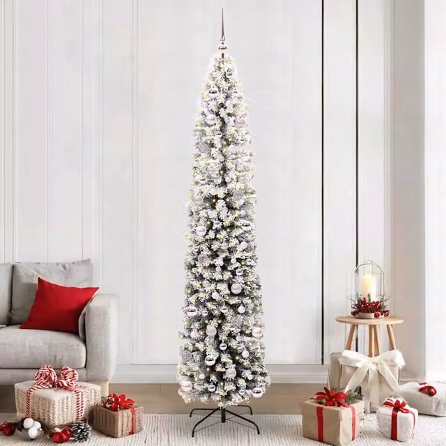 Albero di Natale artificiale verde vidaXL con 300 LED luce bianca calda, Altezza: 240 cm