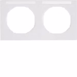 Berker 10122279 Cornice con campo di scrittura bianco polare, lucida Berker R.3