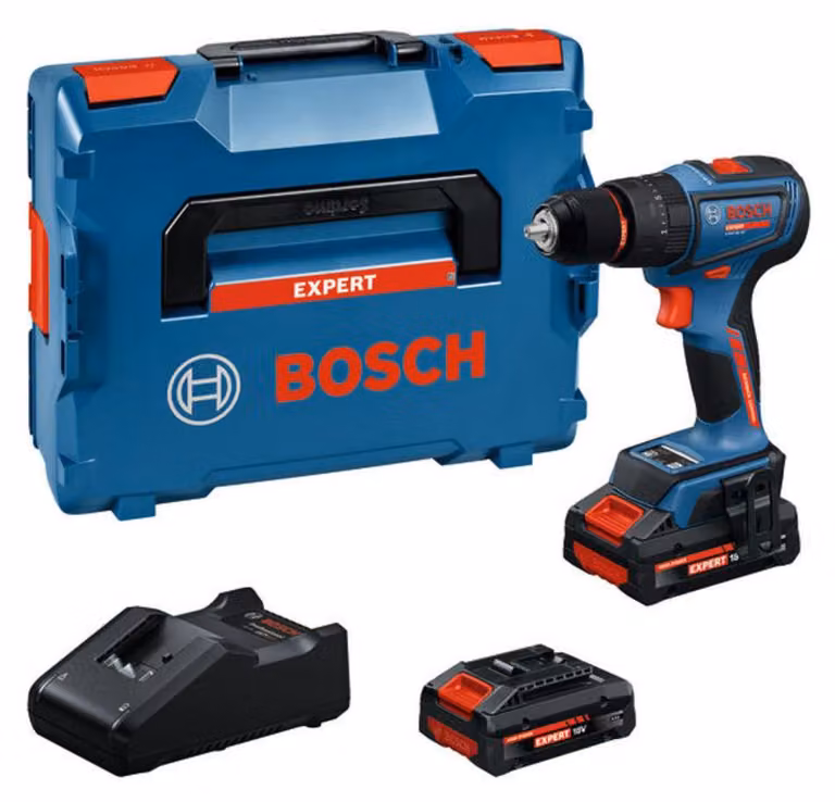 Trapano a percussione a batteria Bosch EXSB18V-90, 2 x EXBA18V-40, L-BOXX 136