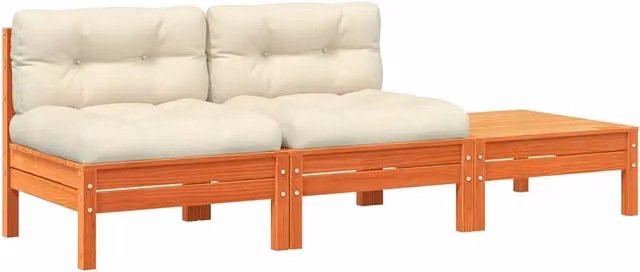 Divano da Giardino con Cuscini e Poggiapiedi 2 Posti-Sofa da giardino 918287