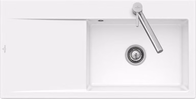 V&B Subway Style 60 lavello destro, bianco alpin CeramicPlus