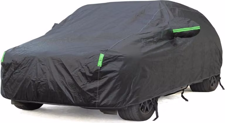 Telone auto impermeabile fodera in cotone nero copertura completa garage taglia L