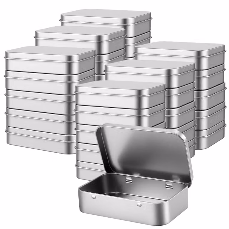 Omgoods - Set di 30 scatole rettangolari in metallo con coperchio