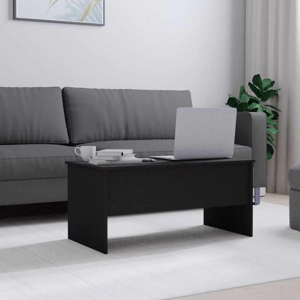 Maison Exclusive - Tavolino nero 102x50,5x46,5 cm Materiale ligneo
