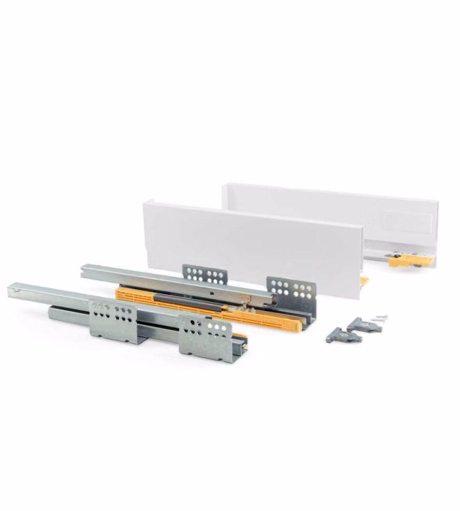 Emuca Kit Cassetto Cucina Concept - Bianco - 105 mm Altezza - 350 mm Profondità