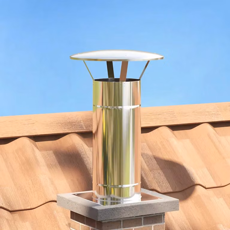 Copertura per camino vidaXL in acciaio inox argento L/P/H: 35 x 35 x 20 cm