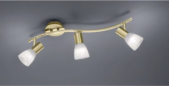 Faretto Da Soffitto 3 Luci Orientabile Levisto Ottone Trio Lighting
