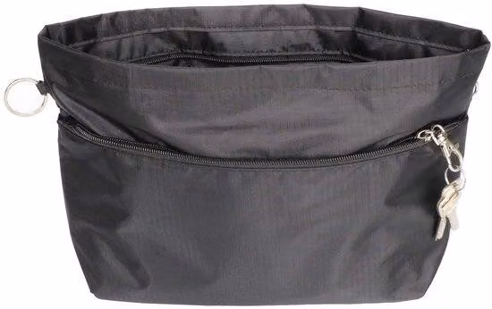 Organizer da viaggio Reisetas, estraibile con cerniera, nylon impermeabile, nero, M, organizer da viaggio