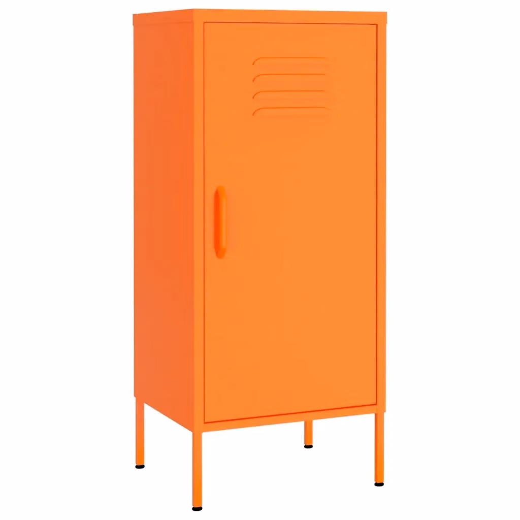 Armadietto a muro vidaXL in metallo arancione con ripiani interni e ante a battente L/P/H: 42,5 x 35 x 101,5 cm – 2