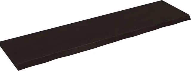 Piano Tavolo Marrone 200x50x(2-6) cm Rovere Massello Trattato 3156461