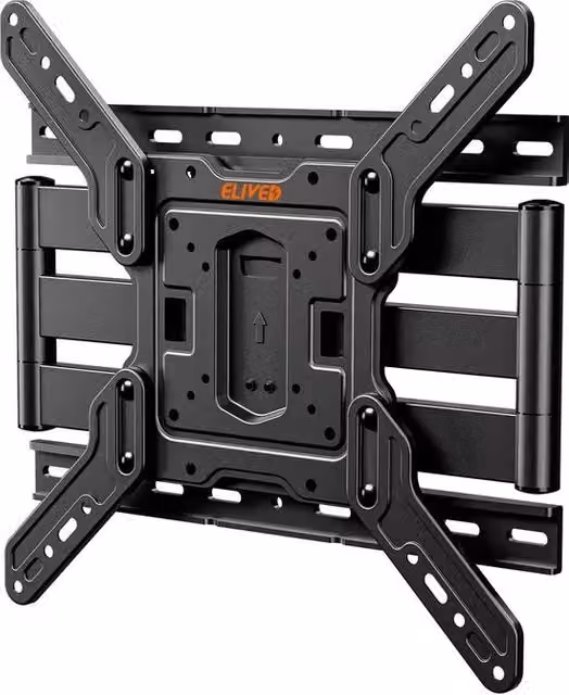Supporto per TV ad alta tenuta per schermi da 26 a 60 pollici, supporto per TV a parete con funzione di rotazione e inclinazione, massimo VESA 400x400 mm, sostenibile fino a 40 kg. Supporto per TV in legno con massimo 16 pollici EV3033