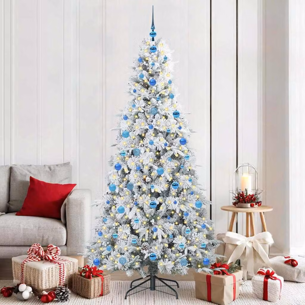 Maison Exclusive - Albero di Natale artificiale pieghevole bianco, 210 cm, in PE e PVC