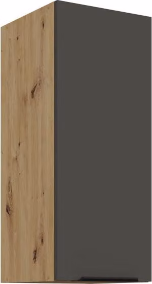 Mobile cucina superiore LUNARA - larghezza 30 cm, grafite / rovere artigianale