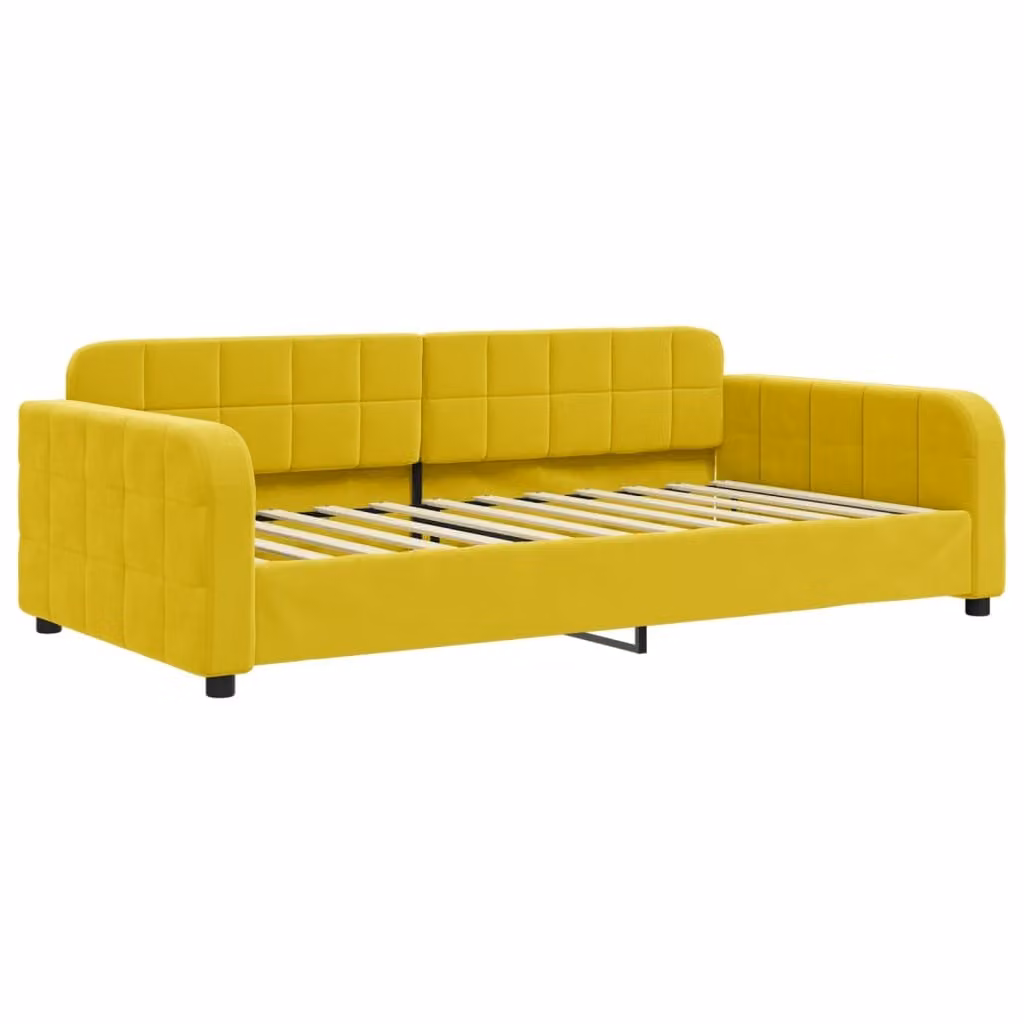 Letto da Giorno Giallo 90x200 cm in Velluto