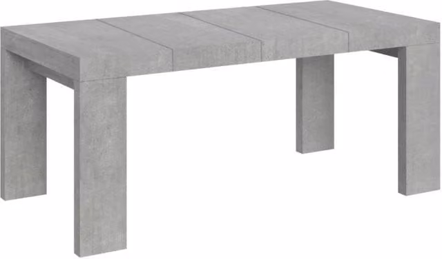 Tavolo allungabile moderno Itamoby grigio con piano in laminato MDF e finitura opaca L/P/H: 130 x 90 x 77 cm (estendibile fino a 234 cm)