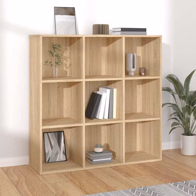 Libreria vidaXL in Legno Multistrato Rovere Sonoma Marrone, L 98 cm x P 29 cm x H 97,5 cm