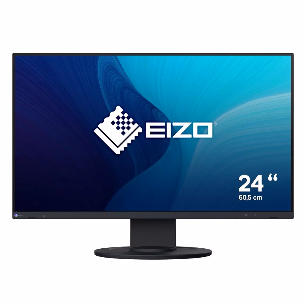 Monitor PC Eizo FlexScan EV2400R-BK da 23.8 pollici Full HD IPS Nero con HDMI, DisplayPort e USB-C – 2