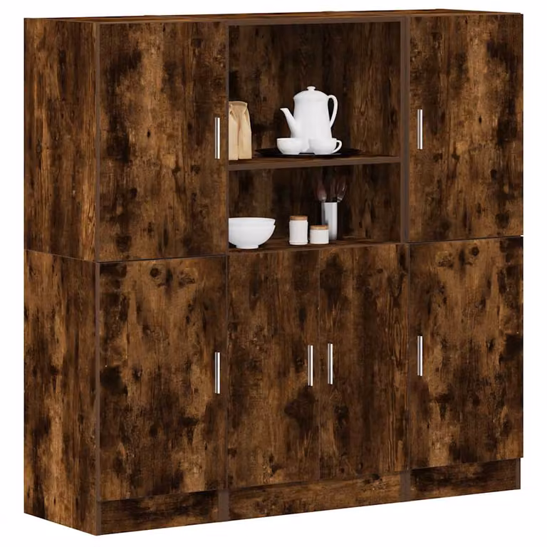 Set di mobili da cucina moderno vidaXL in 3 pezzi color marrone in MDF e composito