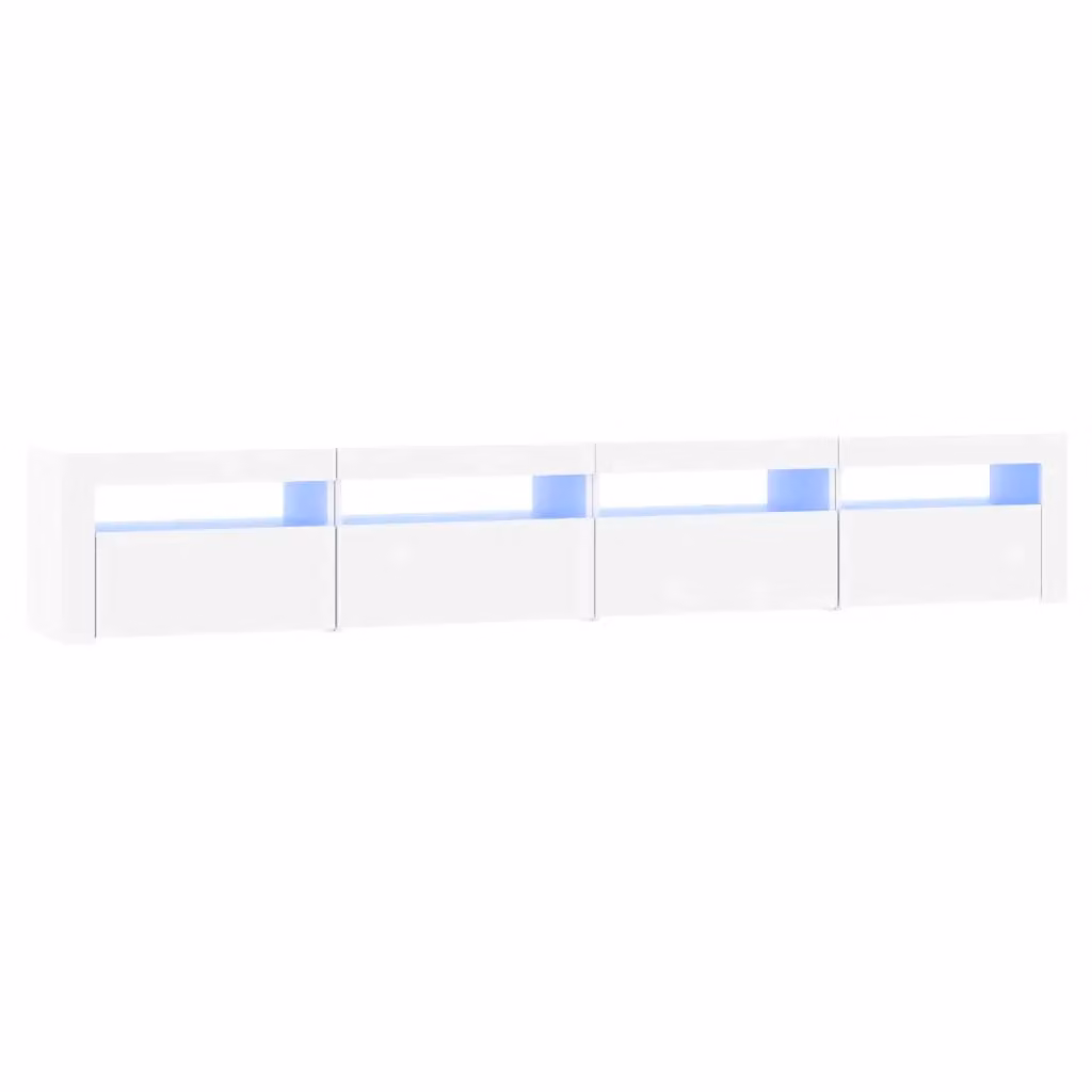 Mobile Porta TV Moderno vidaXL Bianco con Luci LED Integrate L 240 x P 35 x H 40 cm – 2
