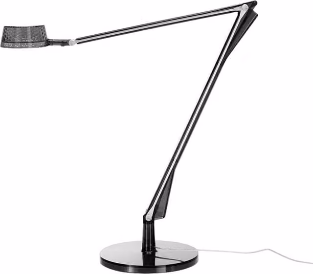 Lampada da tavolo LED Kartell Aledin nera con luce bianca calda dimmerabile e regolabile