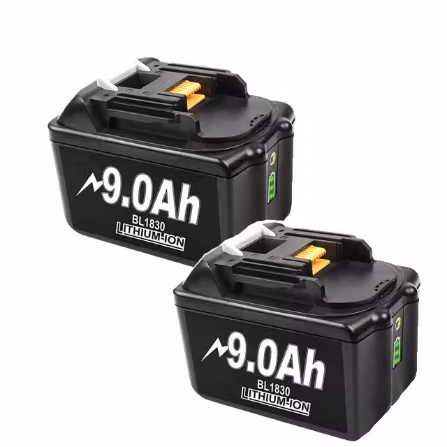 Batteria ricaricabile, alta capacità 90Ah, display LED, 18V, confezione da 2 9000mAh