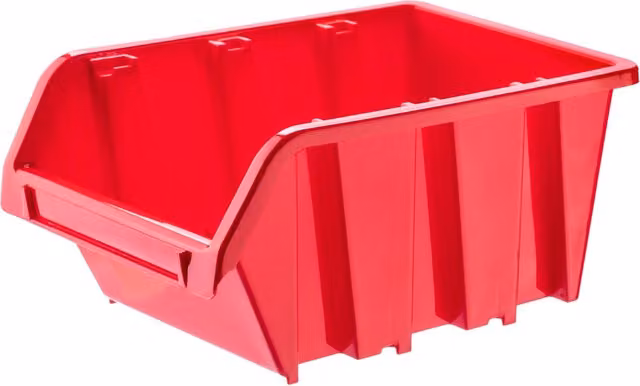 Vassoio organizer da officina KADAX in plastica rosso L: 39,0 cm, P: 24,0 cm, H: 18,0 cm