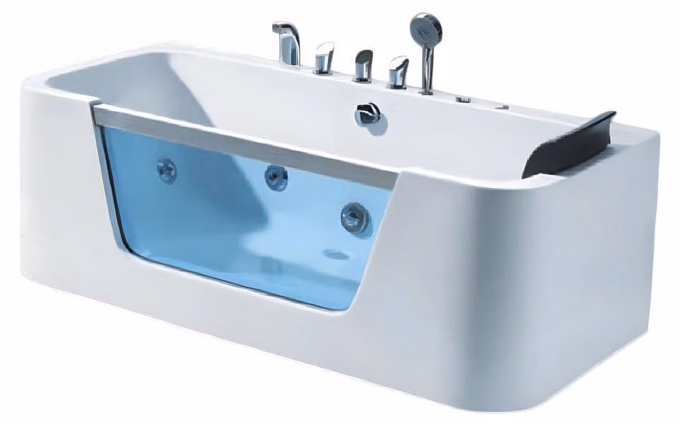 Luxuswanne Whirlpool Massagewanne Wellnesswanne Freistehende Wanne 170x80 cm