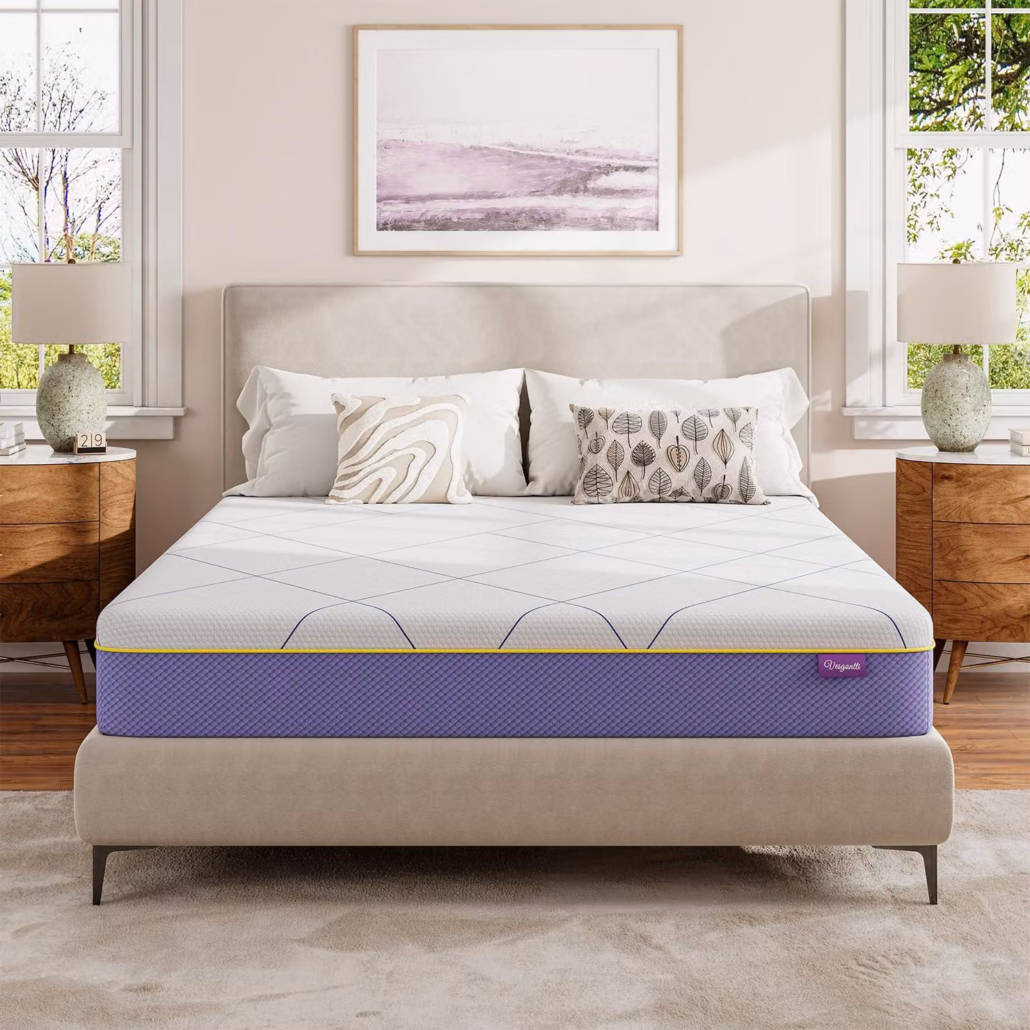 Materasso Vesgantti 90x200, 18 cm in memory foam, modello H2/H3, ideale per la camera da letto