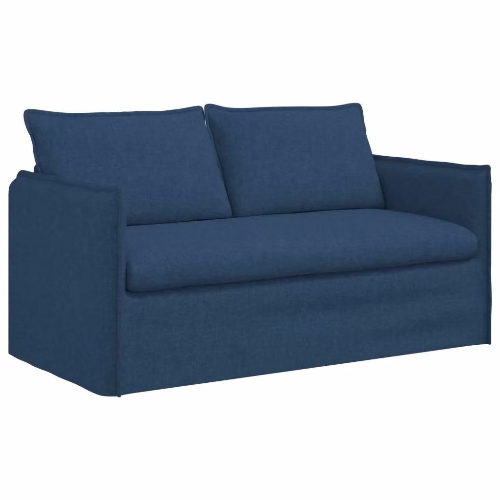 Divano moderno vidaXL in tessuto blu con struttura in metallo L: 156 cm, P: 82 cm, H: 85 cm – 2