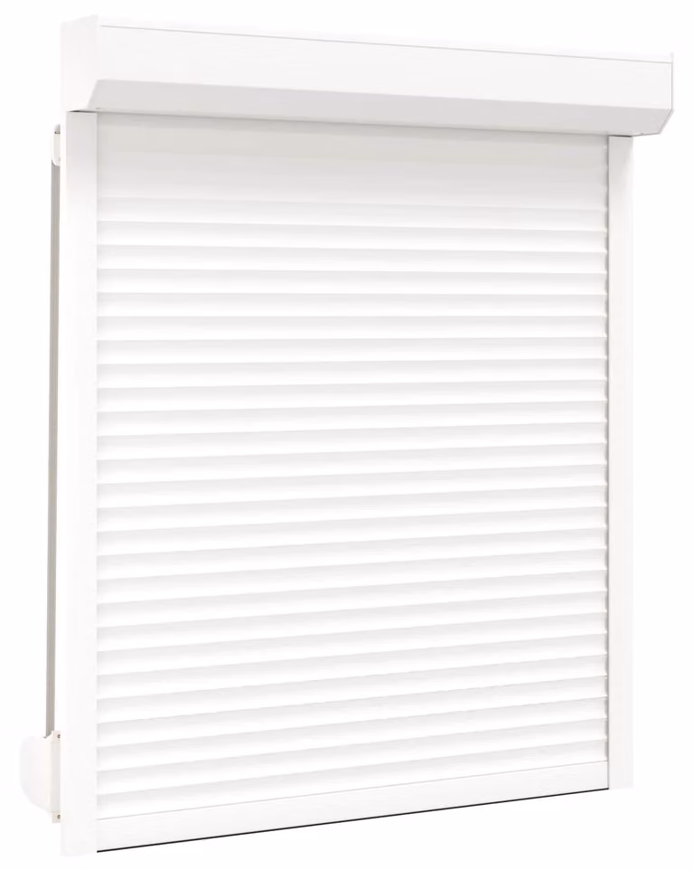 Persiana a rullo Bianco 110 x 130 cm Alluminio e poliuretano