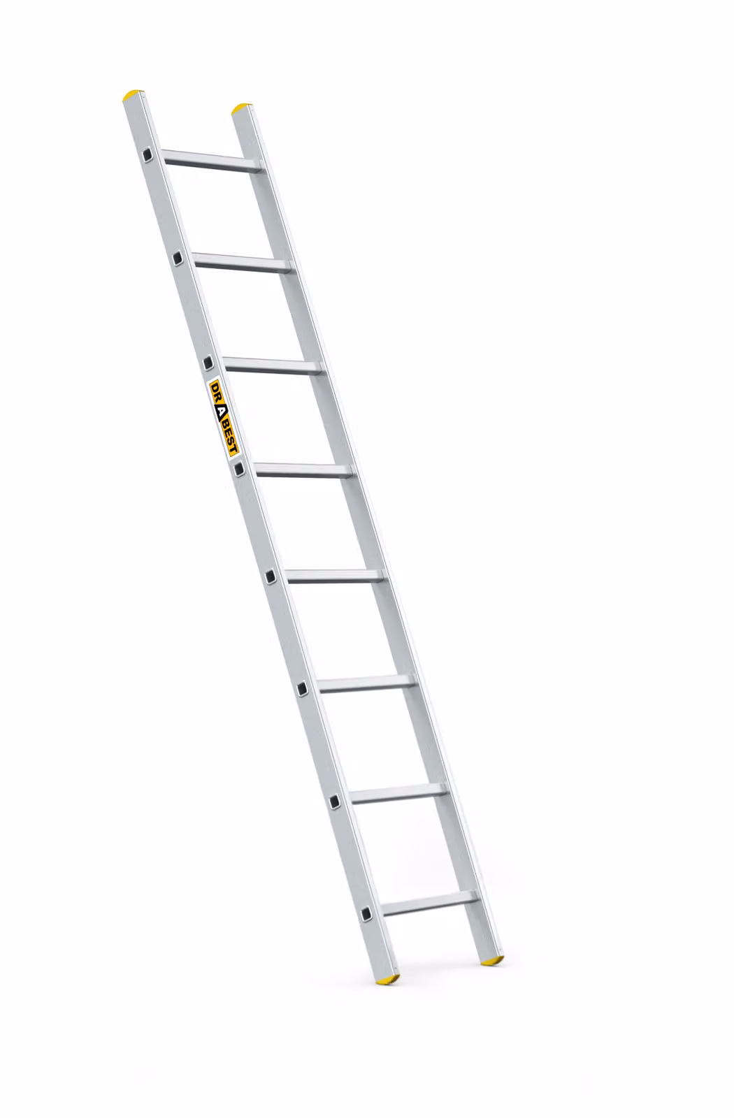 Drabest | Scala - Scala a pioli - 8 pioli - Portata 150 kg - Scala in alluminio 1x8 gradini - Scala a pioli professionale