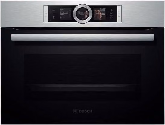 Bosch CSG656BS1 Forno da incasso combinato con vapore da 47 L, Classe A+, Hotair 4D, TFT Touch, colore Nero, L: 59.5 cm, P: 54.8 cm, H: 45.5 cm