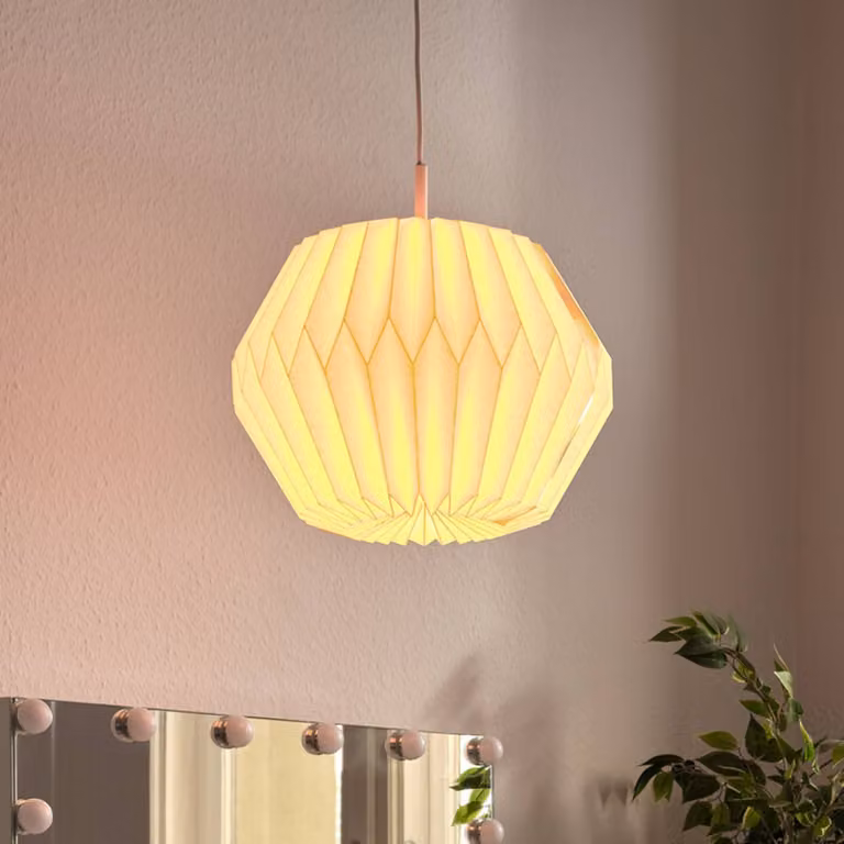 OSRAM Lampada a sospensione Decor Paper Gem, dimmerabile, Bianco / Opale, Soggiorno / Sala da pranzo, Carta / Lunolit / Lunopal, Lampada a sospensione