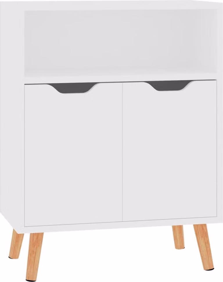 Credenza Bianca 60x30x72 cm in Legno Multistrato