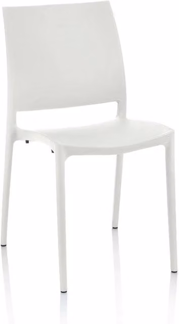 Set 4 Sedia polipropilene Curtis colore bianco