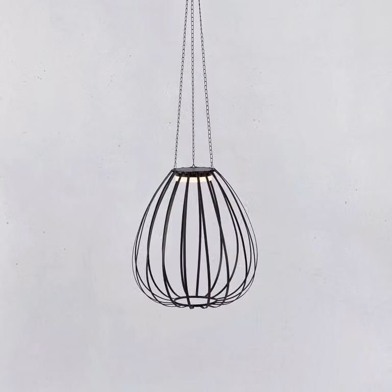 Markslöjd Lampada LED a sospensione Ovia, Ø 42 cm, nera, IP44, dimmerabile, Nero, Metallo, Scandinavo, Lampade solari