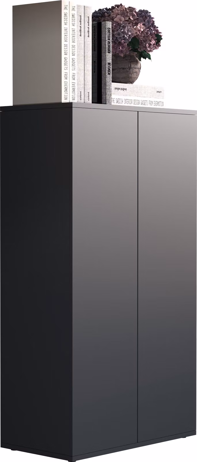 Cassettiera in legno | Tavolino con ante girevoli | Dimensioni ca. H. 108 x W. 60 x D. 32 cm - Dalosa 3