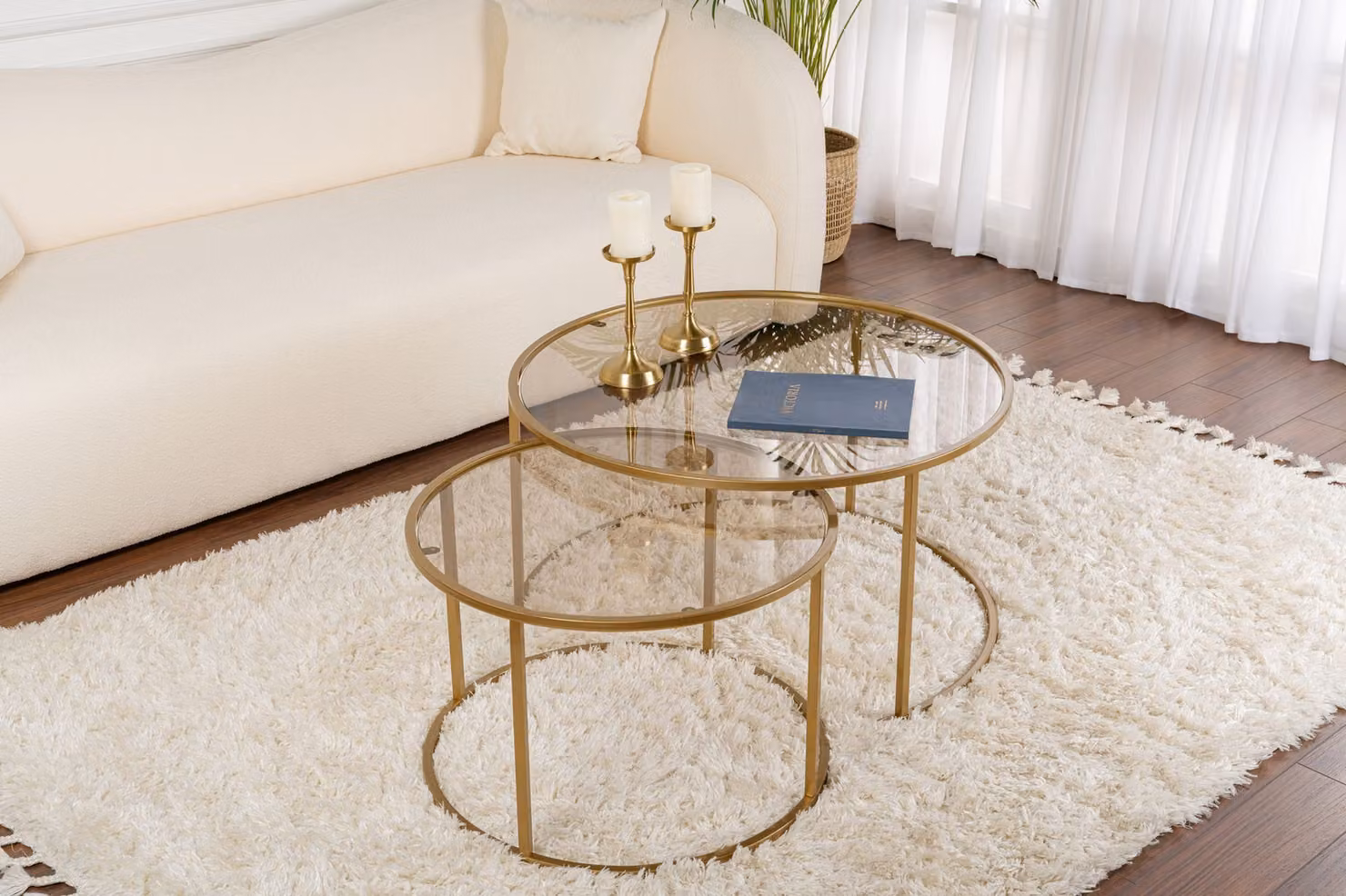 Skye Decor, Aurum - 80, 60 - Oro, Bronzo, Set tavolino, Oro, 100% METALLO, 80 x 80 x 43 cm