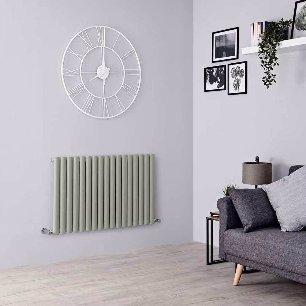 Radiatore di Design Orizzontale  Verde (Sage Leaf Green) -  635mm x 1000mm  - Pannello Singolo  - Revive