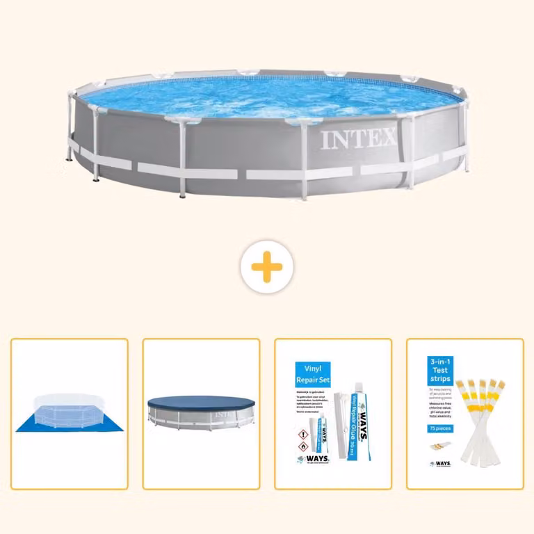 Struttura per piscina a forma di prisma - 366x76 cm - composta da 5 elementi - modello S22481