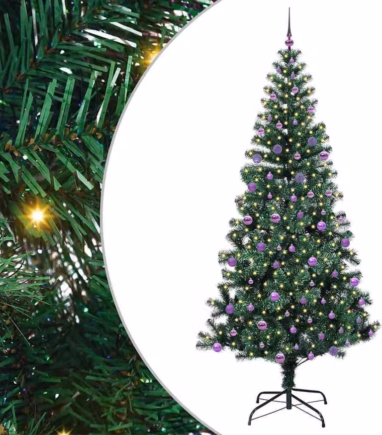 Albero di Natale artificiale con luci integrate Verde 240 cm