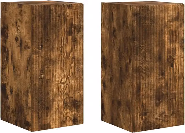 Mobile porta TV da parete moderno salva-spazio con contenitore discreto 30 x 31 x 60 cm in legno multistrato rovere fumo 02_0054960